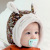 Autumn and Winter New Children Baby Cap Cute Baby Rabbit plus Velvet Thickened Cap Newborn Embroidery Sleeve Cap Wholesale