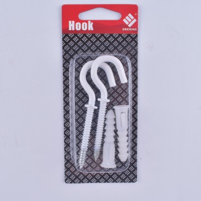 Hardware fasteners exquisite blister pack plastic cup hook PE super expansion pipe set