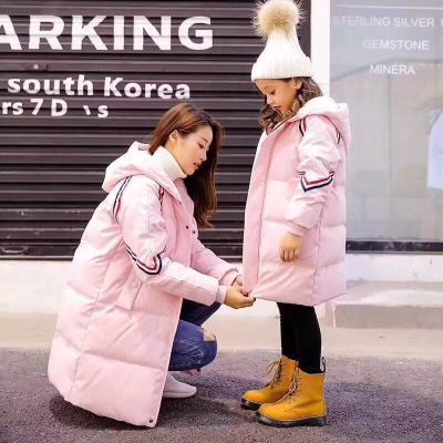 Autumn and winter 2018 new fashion trend mother and son wear down 90 warm coat padded jacket