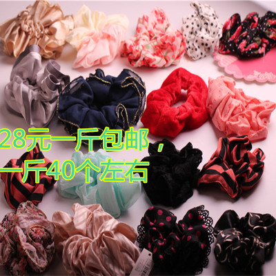 Chiffon velvet daiqu large fabric hair accessories hair tie hair ladies hair flower Korean tray hair art