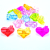 Children's DIY Beaded Gem Back Hole Four-Leaf Clover Peach Heart Acrylic Transparent Imitation Crystal Beads Playground Rewards