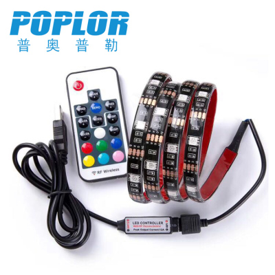 LED color soft light / remote /5050 light strip / low voltage 5V/ waterproof /1M lamp / USB line