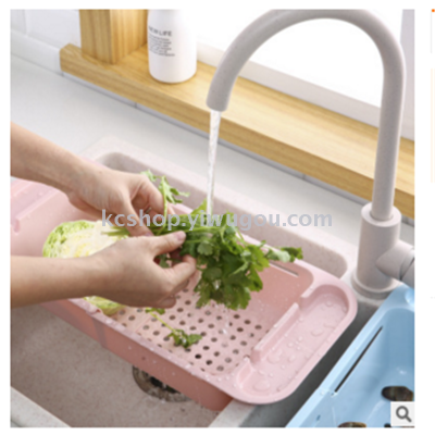 Kitchen sink retractable dripping basket wash vegetable basket