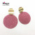 Cool Breezy European and American Flamboyant, Polished, round, Circular earrings with a textured texture