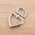 Quick hanging spring heart button gold metal hook car key ring opening ring connect diy key accessories