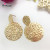 American and Foreign Trade hot style Popular Personality Ear Drop earnail electroplated Metal Circular Iron Plate Frosted earring Stud