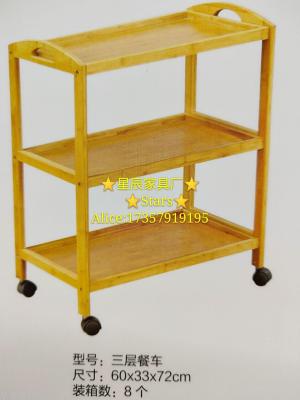 Wooden Diner Cart Bamboo Products Wheeled Dining Cart Trolley Bamboo Products