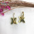 Four Leaf earrings new stainless steel white diamond earrings allergy accessories Korean titanium fashion accessories