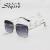 Fashion metal square trend with women's sunglasses 2203