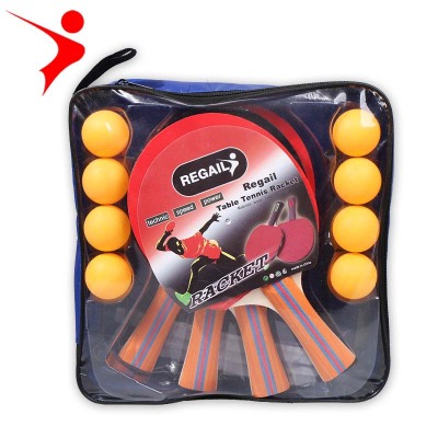 Table tennis bat combination set 4 bat 8 ball net double exercise entertainment customization