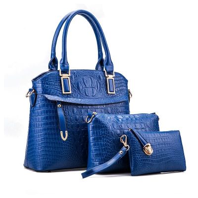 New 2018 fashion crocodile print dress with three-piece mother's bag and multi-piece woman's bag