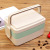 Wheat straw meal box Japanese cutlery lunch box students multi-layer meal box sushi box