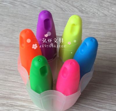 6 color tube fluorescent pen set