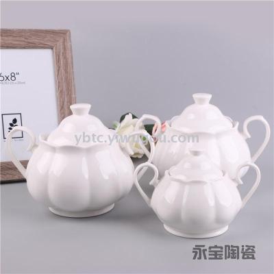 Modern Pure European Ceramic Sugar Pot Home Daily White Creative Business Gift Gifts & Crafts Customized Promotion