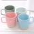 Two-color splicing of wheat straw mugs home drinking cup milk cup bathroom washing cup toothbrush cup mouth wash cup