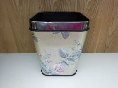 Creative high-end square wallpaper without cover paper basket household trash can living room hotel accommodation
