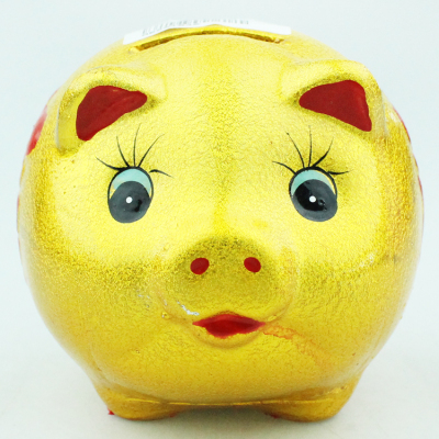Creative fashion gift ceramic gold piggy bank for $10 boutique