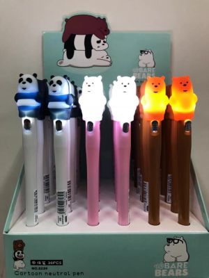 Korean version of cute three naked bears cute head of the panda neutral light pen