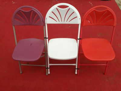 Outdoor folding round table, folding chair, imitation teng folding table and chair