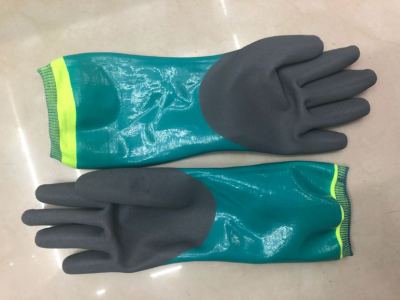 Anti - cut rubber butylgreen gloves
