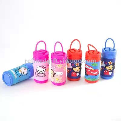 Customized production and processing of PVC plastic creative cartoon soft plastic children gift cup gifts gifts