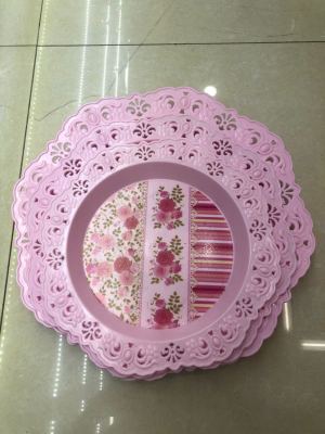 Manufacturers direct sales of three layers of multi-layer with foot portable household disc cake plate