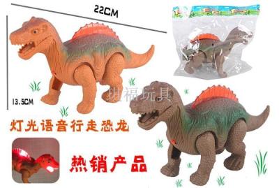 Electric walking dinosaur with light sound effects of the electric dinosaur model toy floor wholesale hot sale.