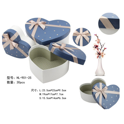 Heart-shaped hard paper gift box with special paper set for valentine's day and teachers' day