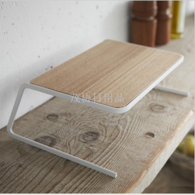 Japanese-Style Wooden Dish Rack Small Fresh White Paint Steel Cupboard Rack Tableware Tray