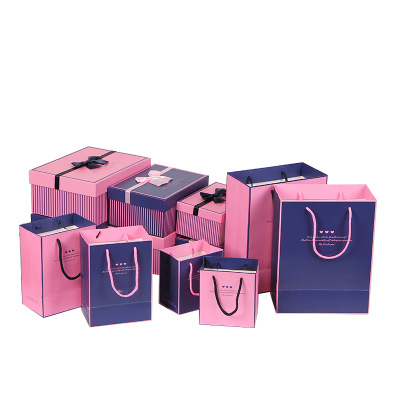 Exquisite gift box rectangular gift box identifiers box gift box bag matching combination