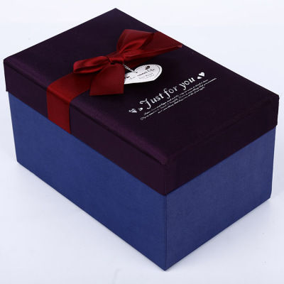 Pure color brocade top grade gift box deep love series top grade rectangular gift box Pure color gift box to receive