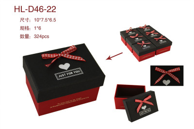 New rectangular candy box wholesale jewelry packaging gift box manufacturers gift box spot black paper box processing