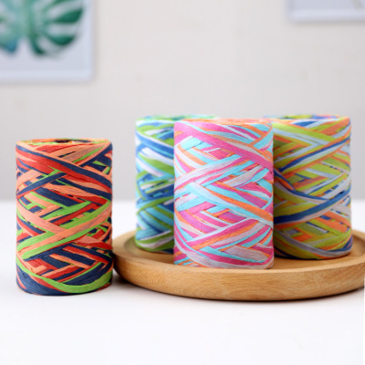 The new product is recommended colored paper cord of salad, DIY woven handmade rope baking package with 80M4 colored decorative cord