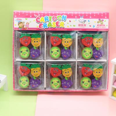 Super rabbit - fruit shaped multi-colored rubber OPP bag display box for learning