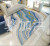 Blue style home decoration carpet polypropylene river line bedroom living room carpet can be customized