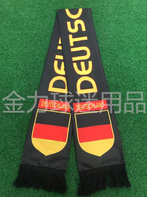 German scarf, croissant, acrylic fabric and other fabrics can be customized to provide various fan advertising scarves