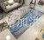 Blue style home decoration carpet polypropylene river line bedroom living room carpet can be customized