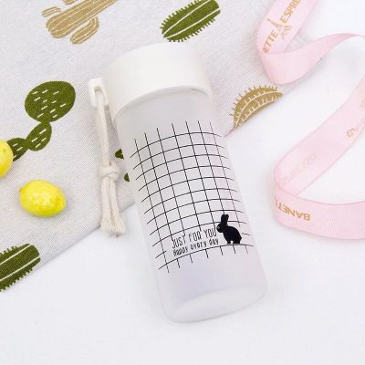 H59 Korean Frosted Creative Glass Female Student Small Fresh Water Cup Simple Girl Heart Tumbler