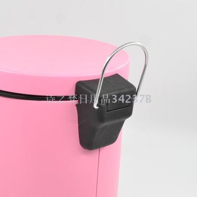 LOGO customization color sanded round 5 l8l12l with cover and foot stainless steel trash can family hotel