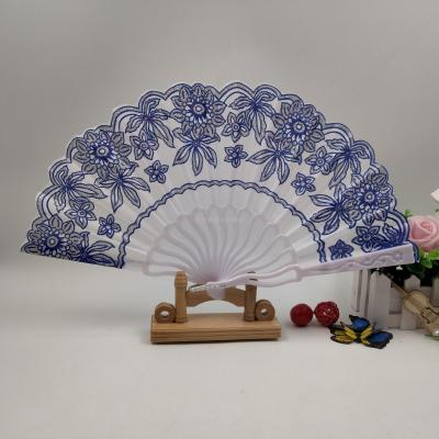 Plastic fan-fan folding fan dance props fan single layer lace fan wholesale factory direct