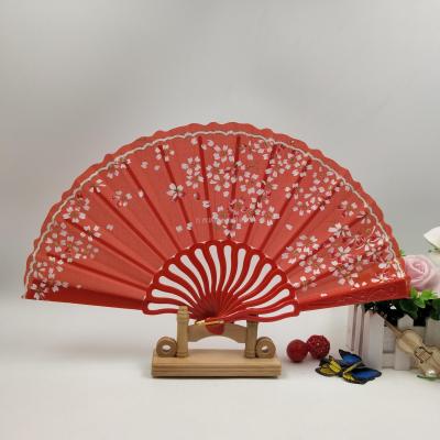 Plastic fan-fan folding fan dance props fan single layer lace fan wholesale factory direct