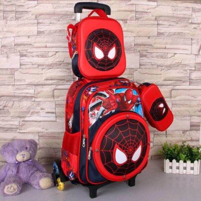 Factory direct sale 6 wheel 3 wheel pull lever 3 pieces of cartoon pull lever box backpack can be disassembled