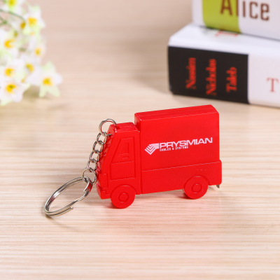 Car gift truck engineering van cartoon mini tape measure key chain pendant gift advertising tape