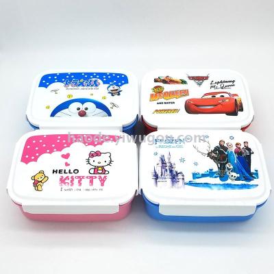 Stainless steel cartoon lunch box, the children 's lunch box, the students' lunch box, sealed the food box