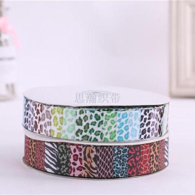 Diy bow hair decoration foreign trade clothing accessories rib-print florals and ribbon wholesale