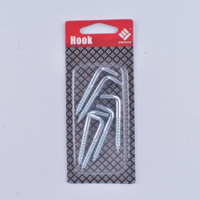The hardware hook blister package slotted square hook 4*40mm