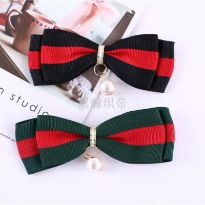 Autumn winter new children's British style double bowknot hair adorn girl's bag clothing accessories children's shoes lovely accessories