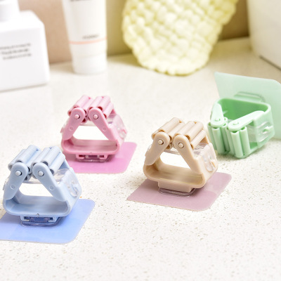 Simple and plain color avoid punching and pasting mop rack toilet mop hook mop hanger self-adhesive mop clip