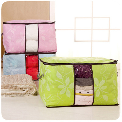 Thick colorful quilt bag leaves can be window environmental protection quilt collection bag 