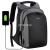 High-grade nylon waterproof shockproof double zipper 15-inch notebook usb charging business men's shoulder computer bag